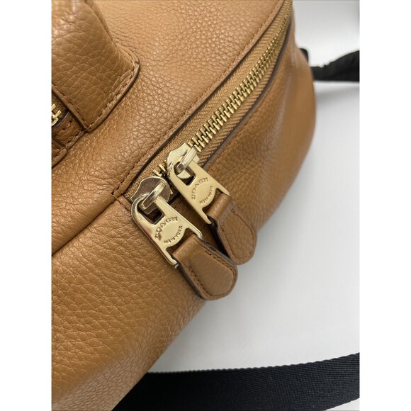 Coach Charlie Tan Pebble Leather Medium Large Backpack Purse Camel Brown CLEAN - Picture 9 of 12